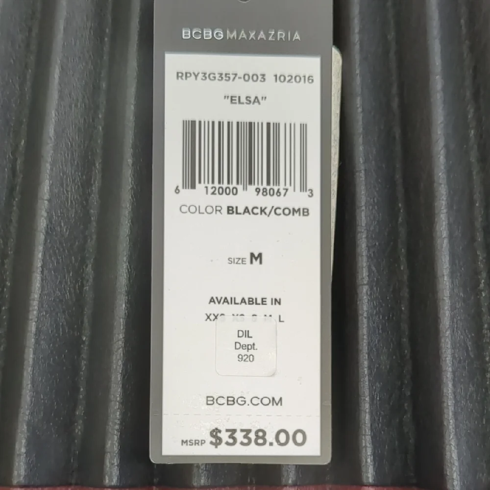 BCBGMaxAzria Black, Burgundy, and Teal Pleated Skirt - Picture 4 of 4